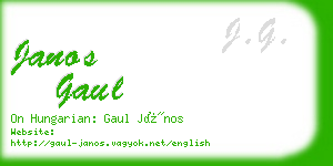 janos gaul business card